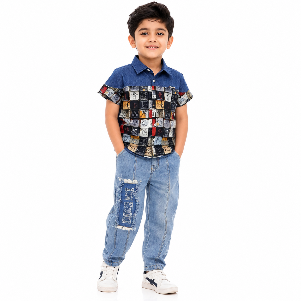 A Short-Sleeved Collared Shirt